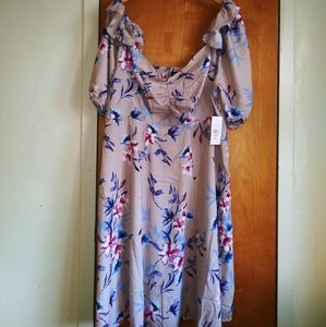 Cut out floral dress